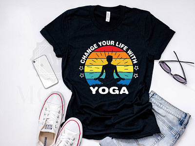 Yoga T Shirt Design designs, themes, templates and downloadable graphic  elements on Dribbble