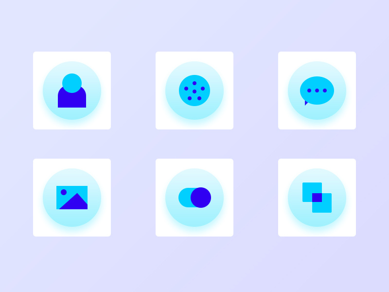 The function icon blue gradient switch album information phone contact geometry function icon