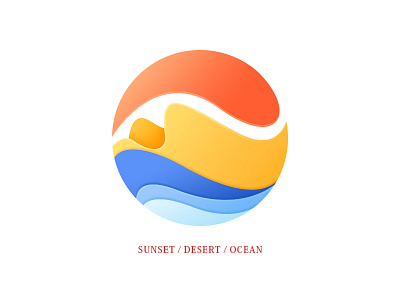 Graphic creative design creative desert graphics icon ocean sunset yoga