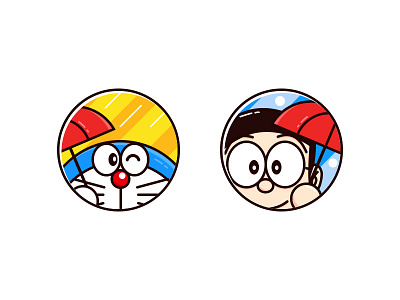 Doraemon doraemon icon nobita nobi rain snow