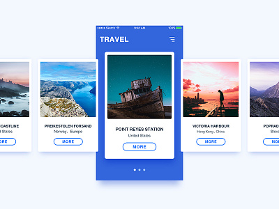 Card style UI app card travel ui ux