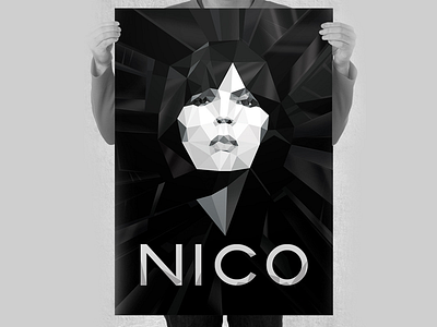 NICO bw nico portrait poster theatre triangulation velvetunderground woman