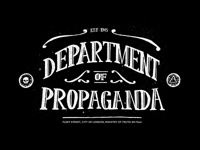 Department of Propaganda department freemason handmade orwell propaganda retro tshirt typography vintage