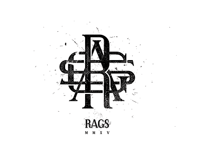 Rags a T-Shirt Company hc letters logo photocopy punk rags tshirt typography