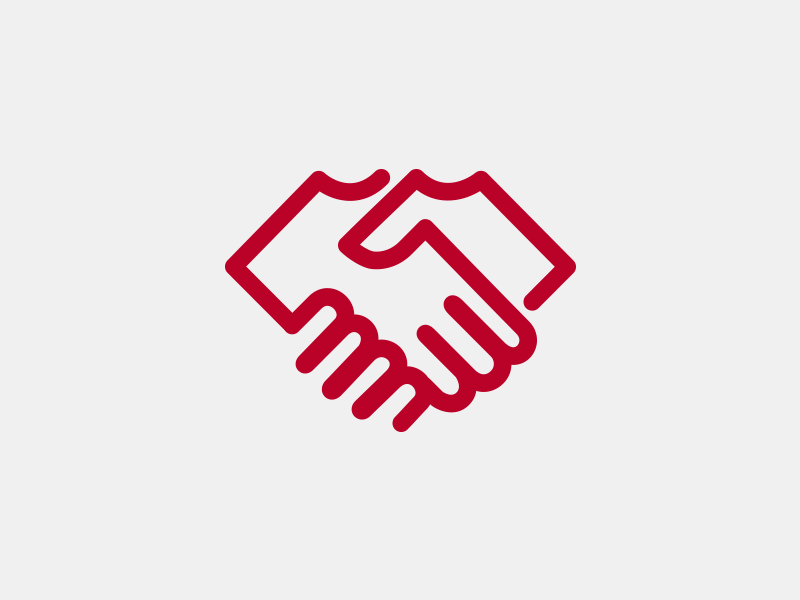 Linear Handshake Icon by Miroslav Kostic on Dribbble