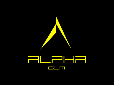 Alpha Gym Logo alpha futurism gym logo minimal minimalism