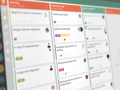 VivifyScrum Teaser board kanban online scrum tool ui ux