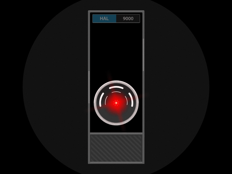 HAL 9000 ai animation gif hal hal9000 movie odyssey robot space villain
