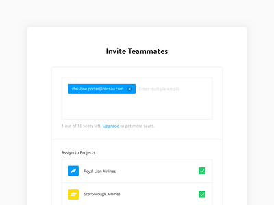 Invite Teammates