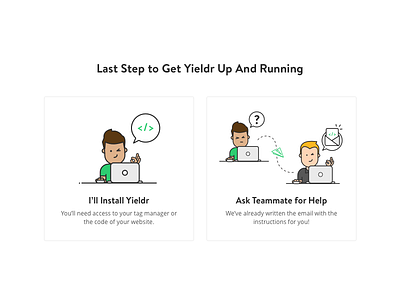 Install Yieldr code email help install onboarding yieldr