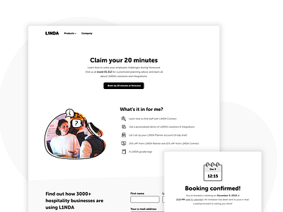 Claim your 20 minutes landing page