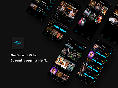 On-Demand Video Streaming App like Netflix adobe xd app app design creative design design interactive design netflix on demand app ui uitrends uiuxdesign video streaming videos