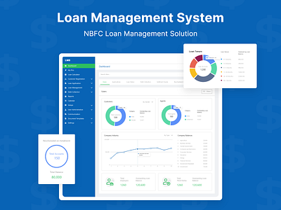 Loan Management System - NBFC Loan Management Solution finance software solutions graphic design loan app development loan management system web development
