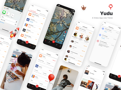 Yudu - A video app like TikTok adobe xd app design appdevelopmentcompany creative design interactive design uiuxdesign