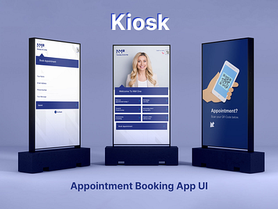 Kiosk - Appointment Booking App app app design appointment appointment booking app booking app branding creative design design graphic design interactive design mobile app ui uiux uiuxdesign ux