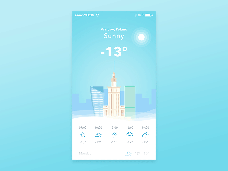 Weather App by Paula Ciastek on Dribbble