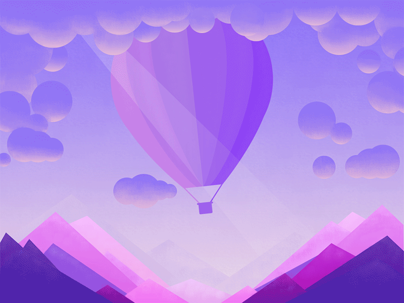 Balloon in clouds