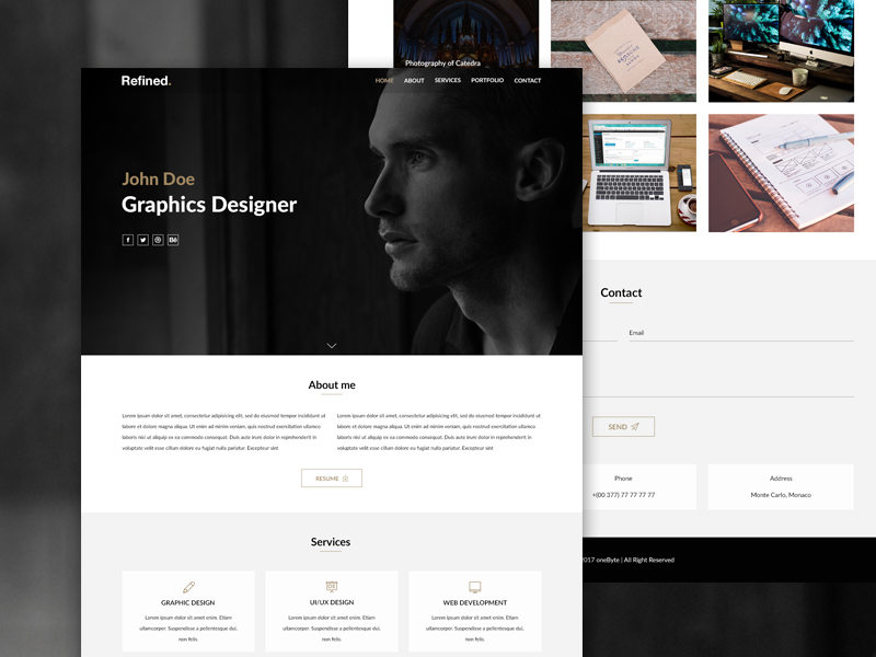 Refined - Portfolio Template By Paula Ciastek On Dribbble