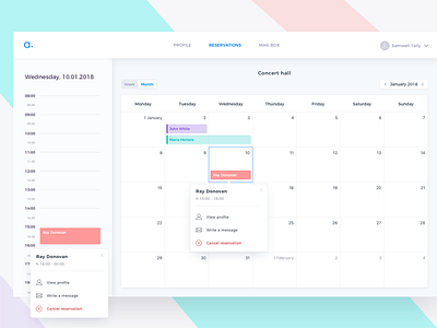 Event Calendar App 2018 admin app app calendar dashboard datepicker event tooltip