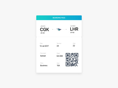 Boarding Pass boarding boarding pass flight ui uidesign ux uxdesign