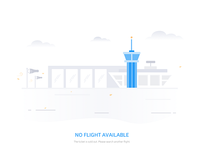 Empty State -3 (no flight available) empty illustration noflight tiketcom ui uiux ux