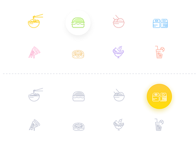 Foods and Drinks Icon design drinks foods icon iconpack illustration ui ux