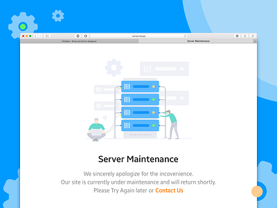 Server Maintenance Illustration