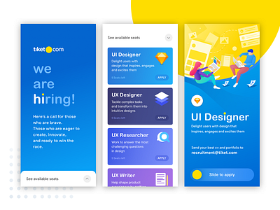 Hiring UI designer tiket.com attractions design dribbble event flight hiring illustration ios rentcar sketch tiketcom train travel ui uidesign uidesigner userinterface ux