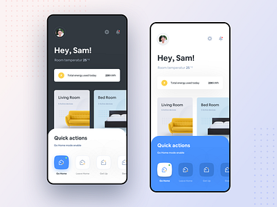 Smart Home app design clean ui dark app dark ui design dribbble home illustration interface ios ios design mobile mobileapp page product design smart smarthome ui ux