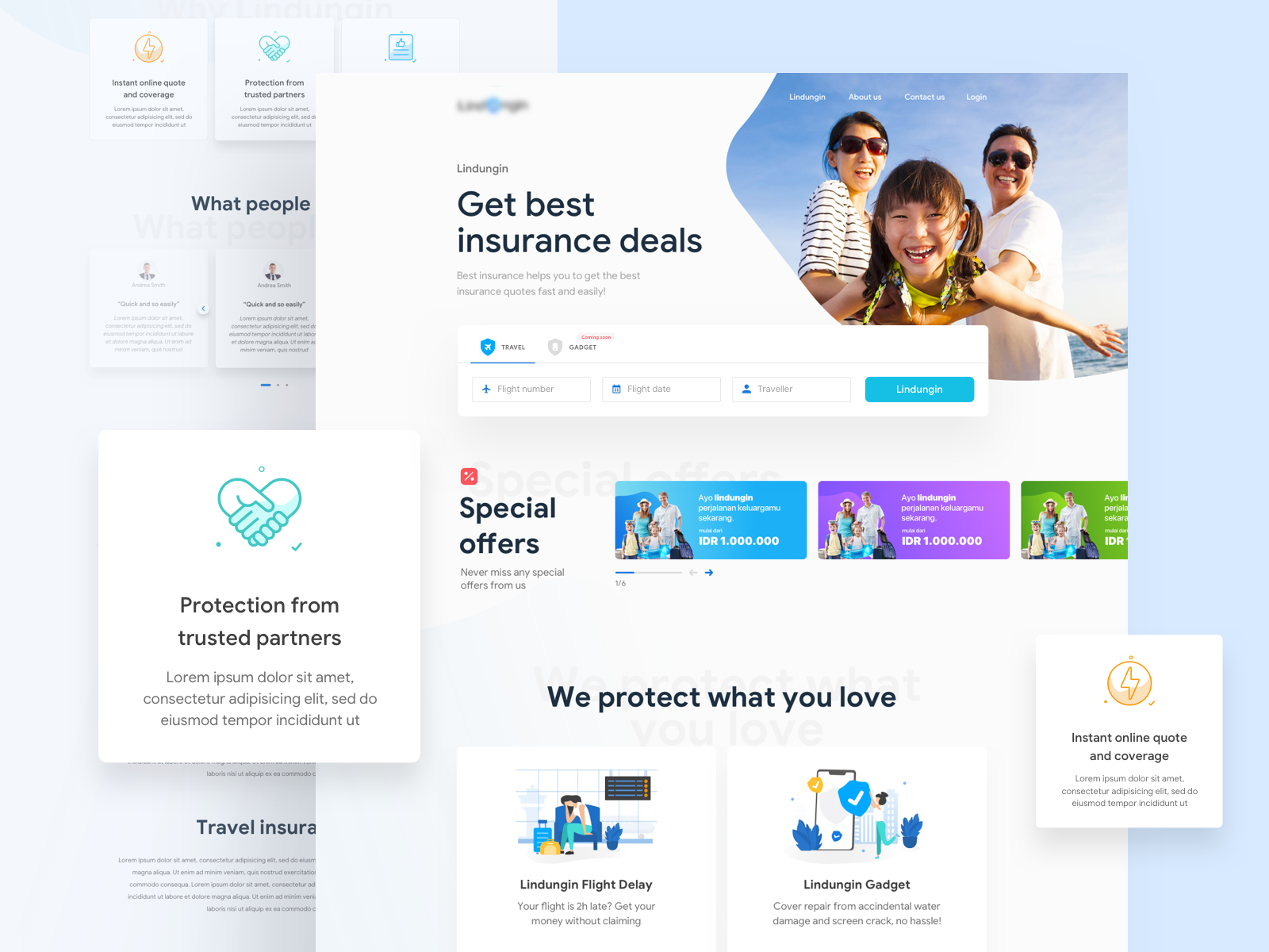 Insurance Landing Page by Samad Sam on Dribbble