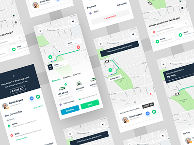 Grab App Exploration #2 android bike car card clean grab grabike ios map mobile mobile app product product design ride simple transport travel trip ui ux