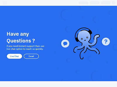 Support/Help Landing Page chat conversation customer help landingpage octopus service support