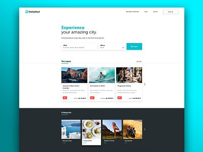 DailyDeal Landing Page Concept