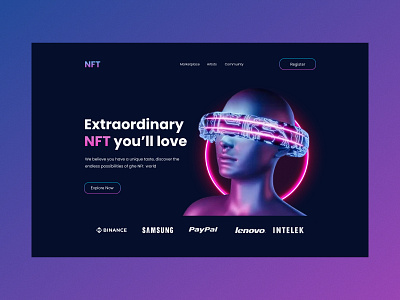 NFT Website Header Design