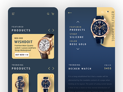 Watch Shopping Application app design graphic design ui ux