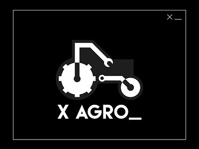 Xray Tractor Logo Doodle design logo vector