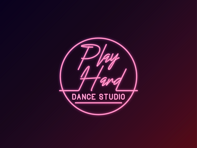 Play Hard Dance Studio Logo branding design logo vector