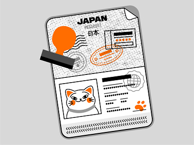 Cat Passport ai design illustration vector