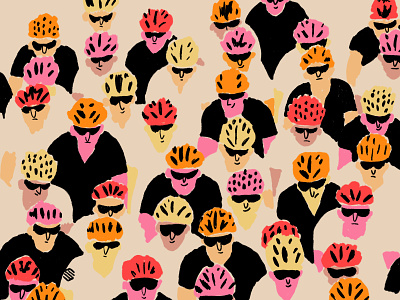 Cyclists cycling cyclist illustration photoshop
