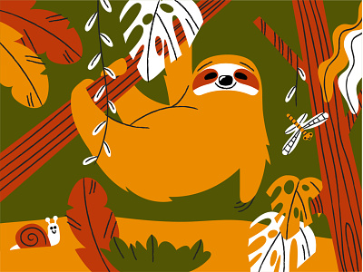 Sloth ai animals design illustration sloth vector