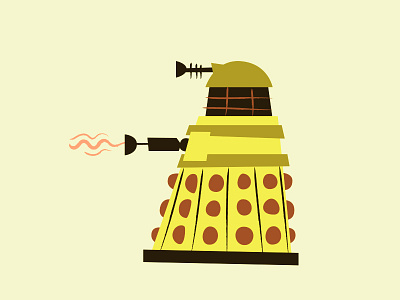 Dalek ai day 12 doctor who halloween illustration inktober monsters