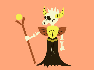 Lich ai day 20 halloween illustration inktober monsters ui