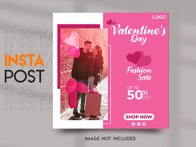 Valentine's Day Social Media Post Design by Graphic Wing graphic wing