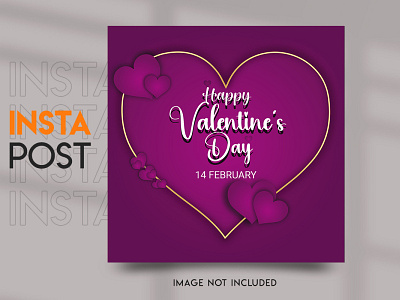 Valentine's Day Social Media Post Design by Graphic Wing graphic wing