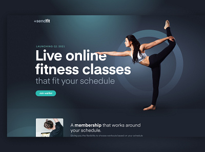 SendFit Online Fitness Classes ui