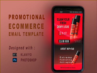 Promotional Ecommerce Email Template Design design ecommerce editable email design email designer email marketing email template klaviyo mailchimp newsletter promotional responsive template design