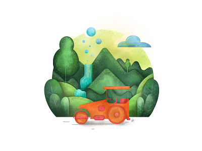 Road roller green hills roadroller texture wanderlust wild