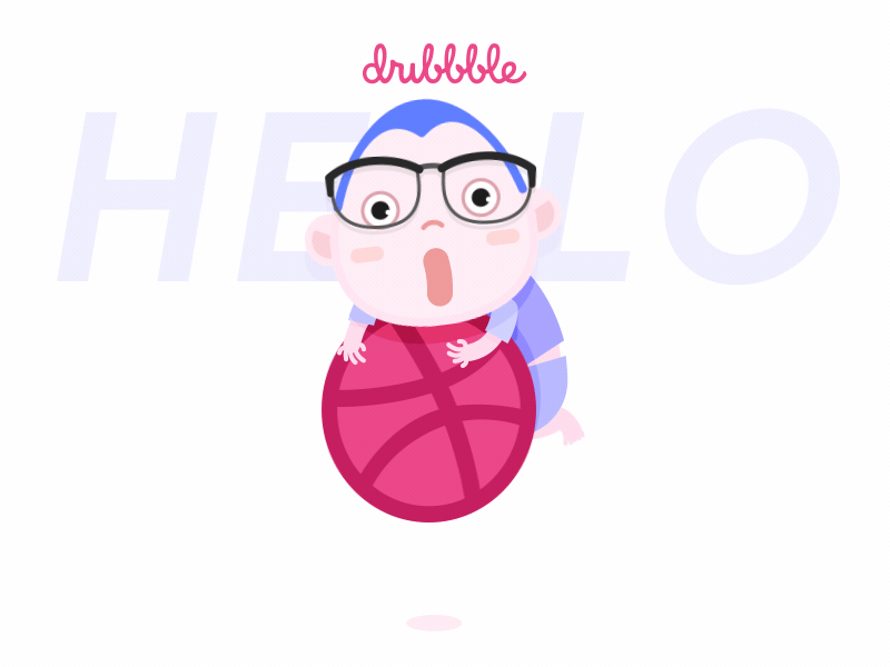 Hello Dribbble animation design illustration