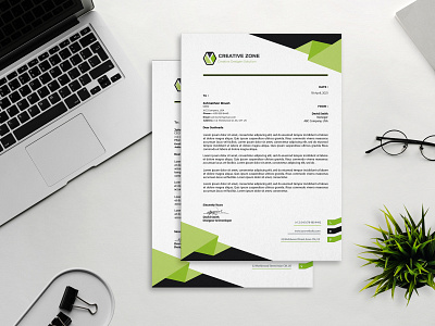 Letter Head branding design flyer graphic design illustration invoice logo ui ux vector