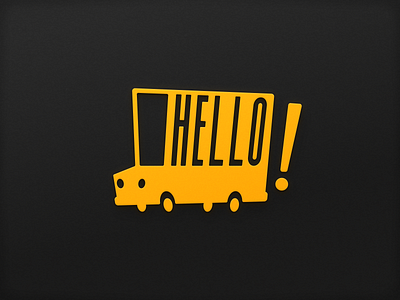 Hello Truck Logo adobe illustrator black figma food truck food truck catering fun logo truck yellow